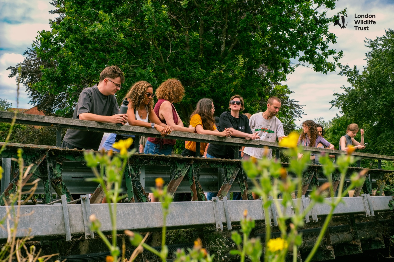 London Wildlife Trust, group on the bridge