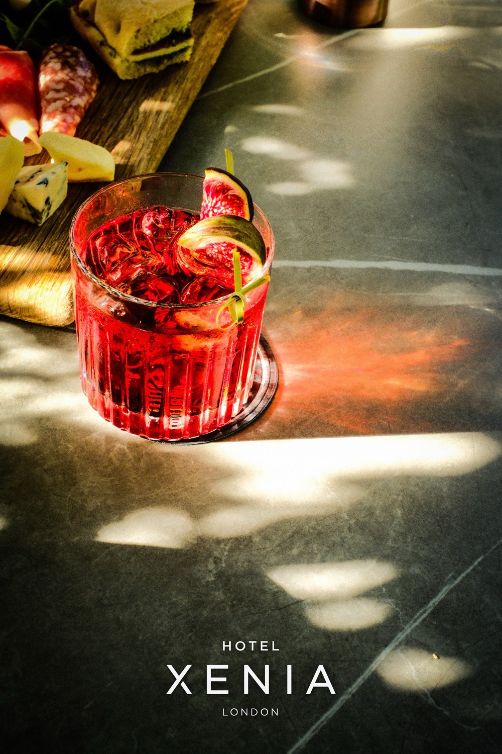 Negroni in afternoon light